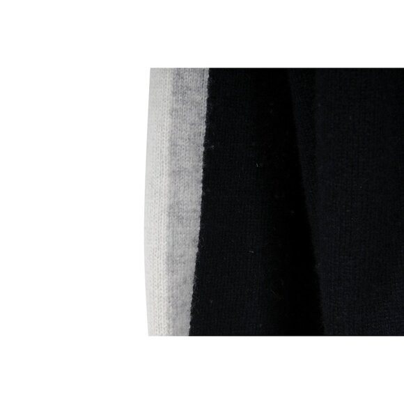 N.Peal Mens Cashmere Sweater Size XXL Navy Blue White Striped Crewneck Pullover - Picture 7 of 8